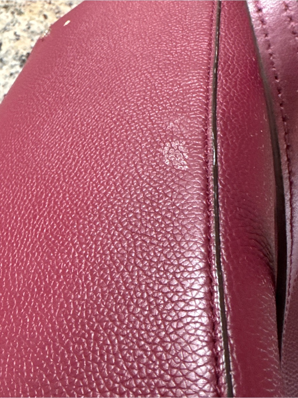 kate spade burgundy leather shoulder tote - Picture 4 of 4